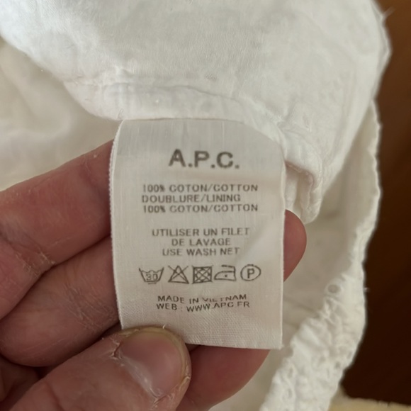 APC white cotton mini dress size S - Picture 7 of 8